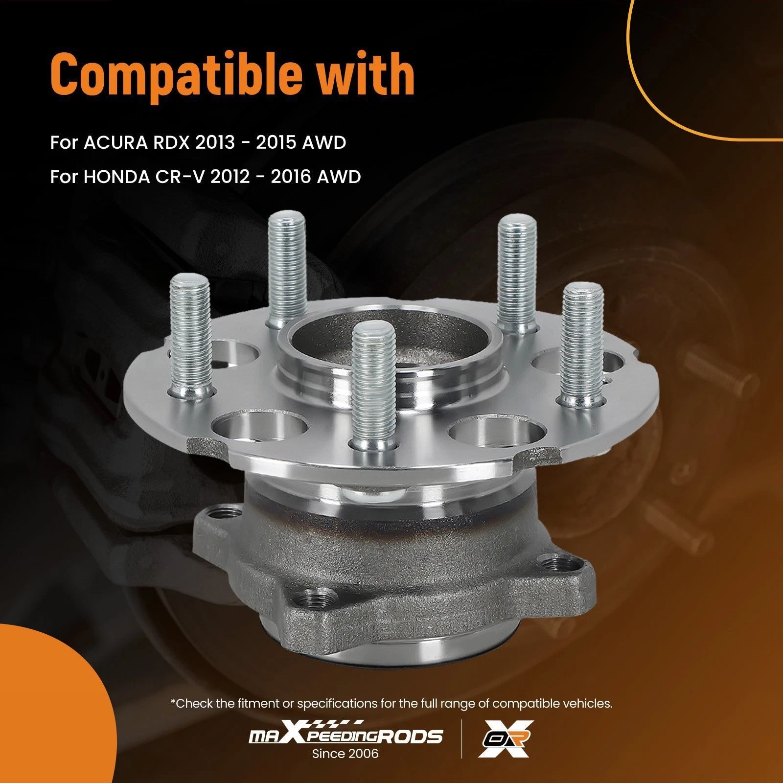 Rear Wheel Hub Bearing Assembly for Acura RDX (2013–2015) AWD HA590461 512501