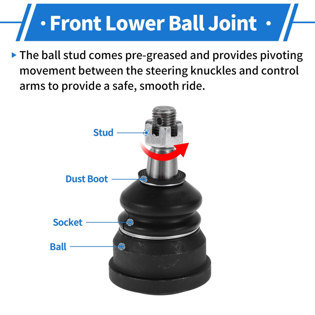 2X Front Lower Ball Joints for Cadillac Brougham (1987–1992) No.K6145T/19122185