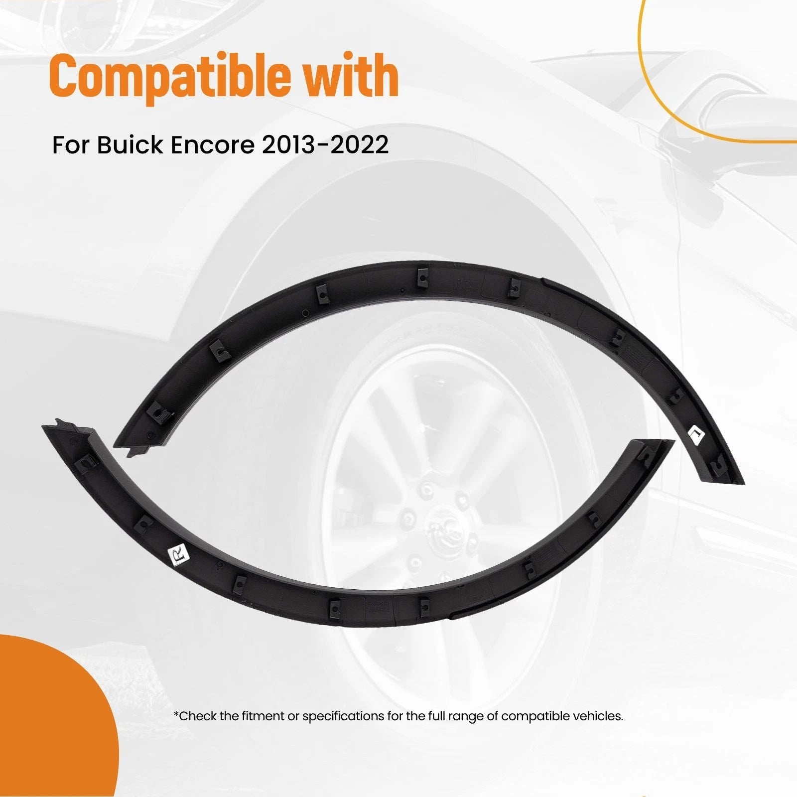 Fender Arch Flare for Buick Encore (2013–2022) GM1791121 GM1790121 Black Set