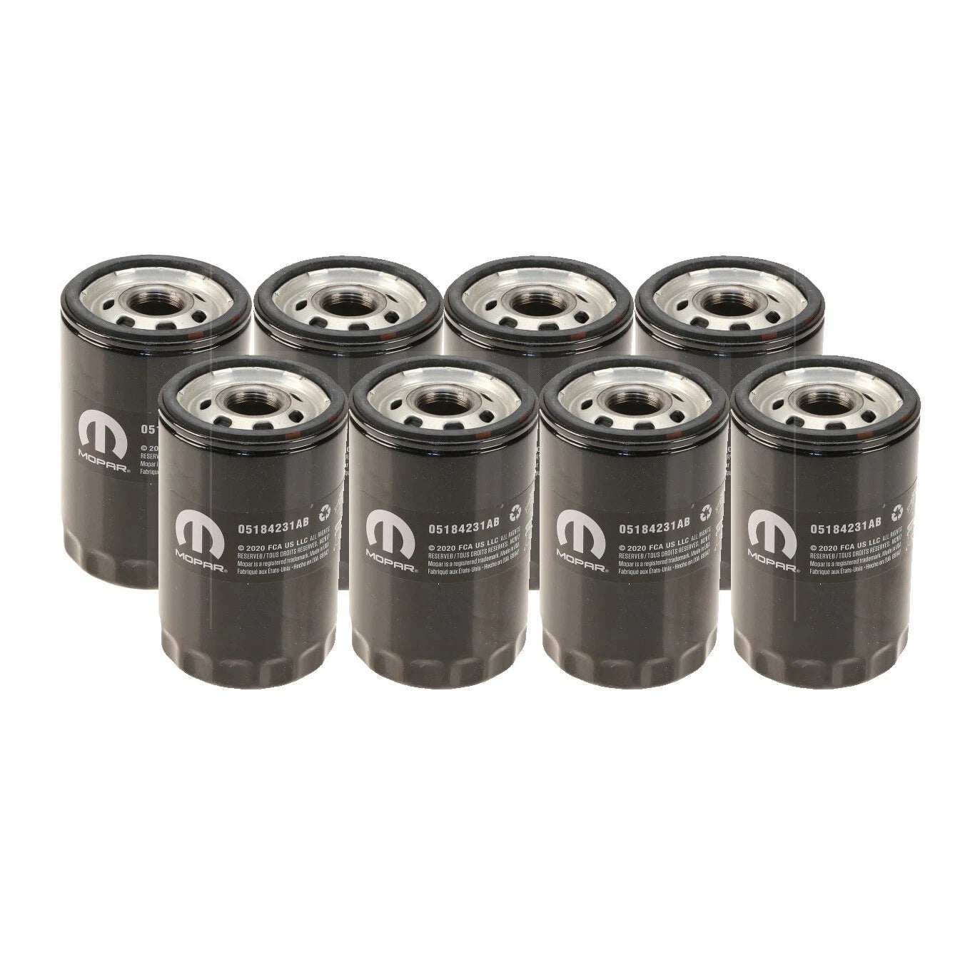 Set of 8 Engine Oil Filters for Dodge Jeep Ram 3.7L V6 (OEM Mopar)