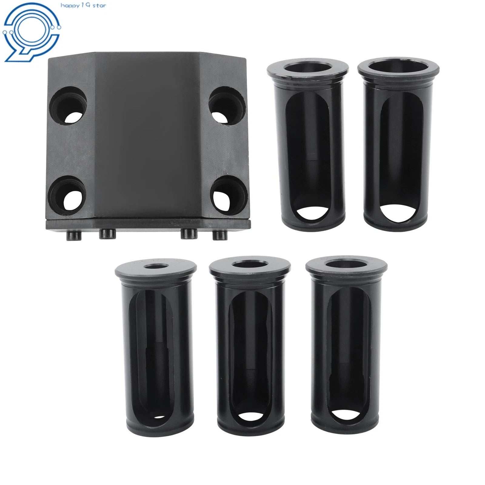 CNC Lathe Turret Tool Block BOT20 1-1/2" with 5 Reduction Sleeves