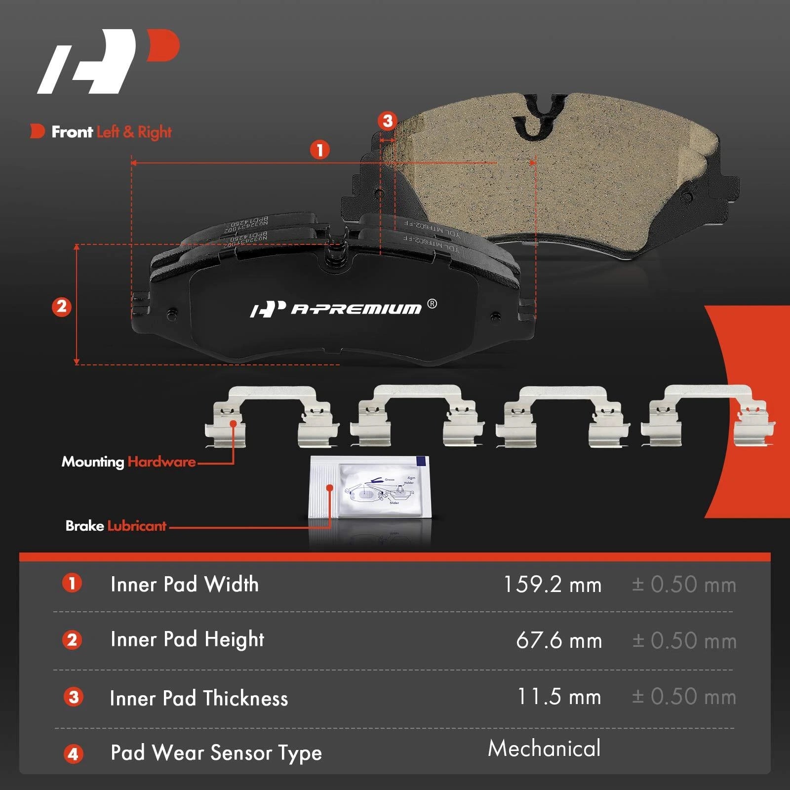 8x Front & Rear Ceramic Brake Pads for Land Rover Range Rover (1995–2023)