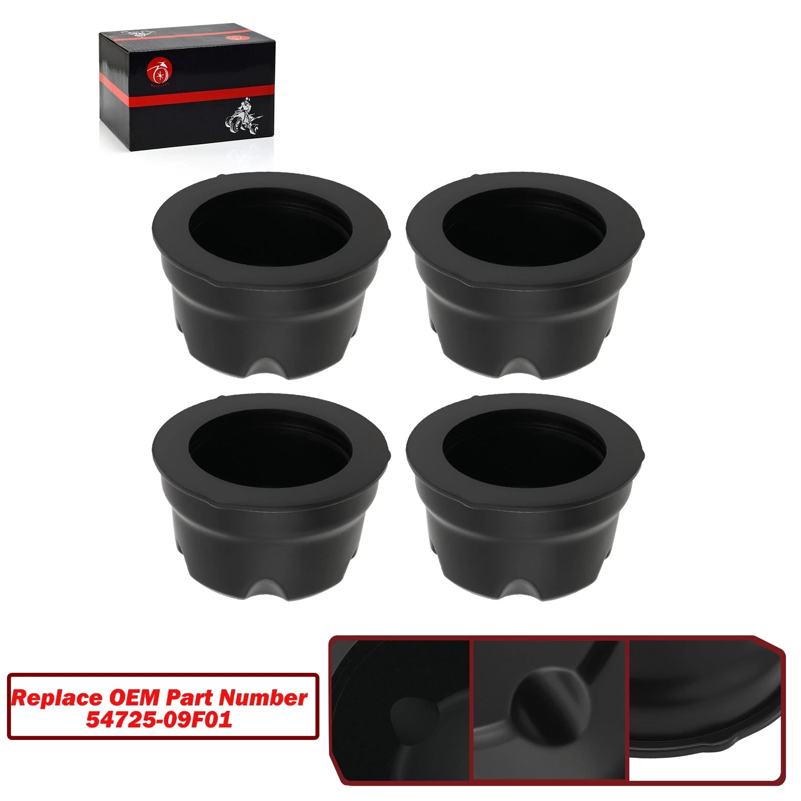 Set of 4 Wheel Caps for Suzuki King Quad 500 LTA500 (2009–2023) 54725-09F01