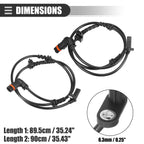 2X ABS Sensor for Mercedes-Benz CL500 (2000–2006) No. 2215401417