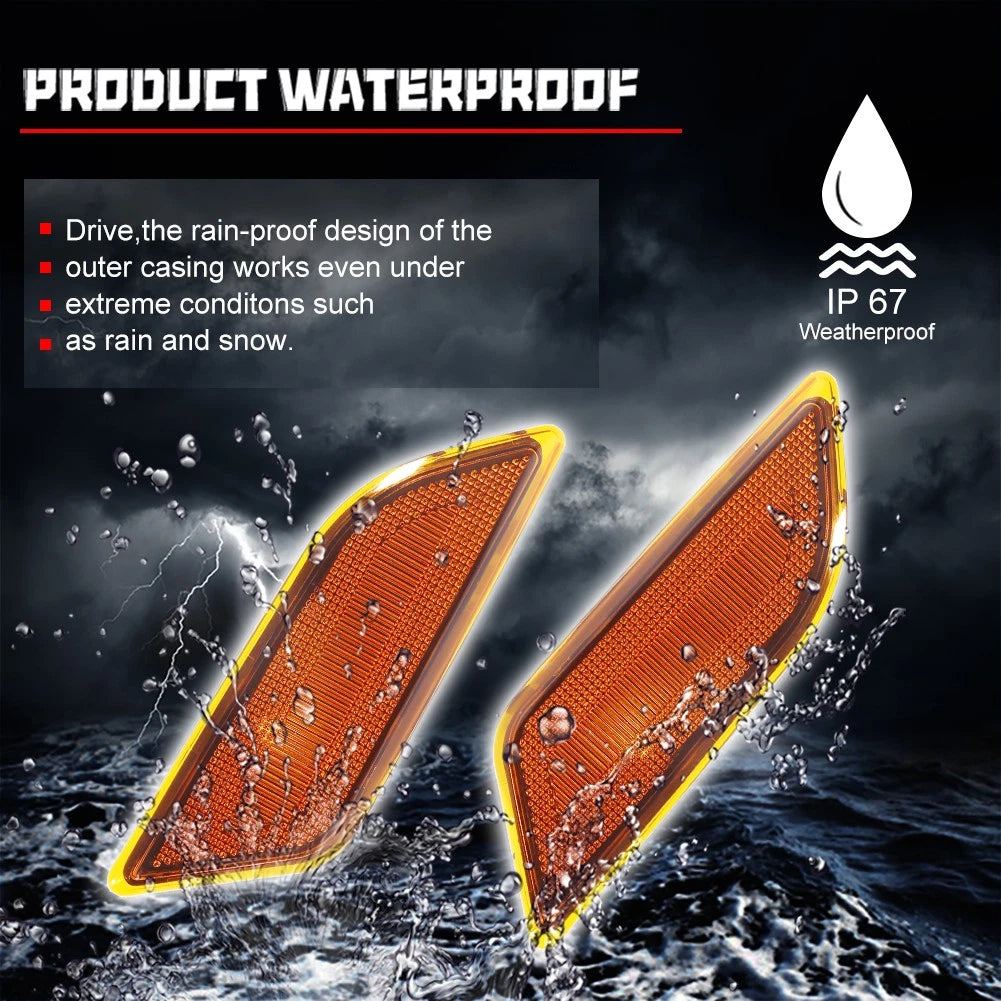 OE Amber Lens Front Side Marker Lights for Mercedes W204 C250 C300 (2012–2014)