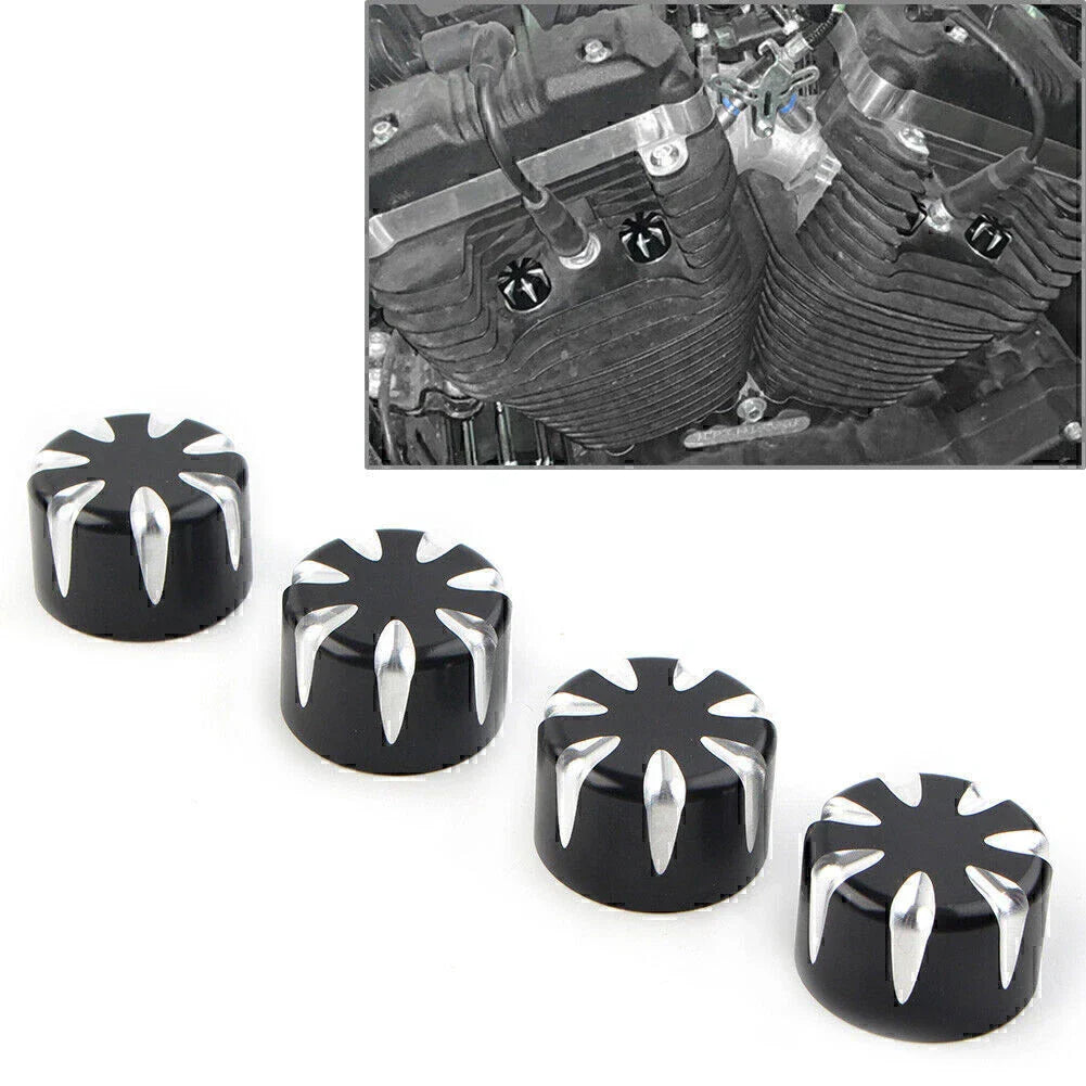 4 x CNC Motorcycle Engine Screw Topper Cover Caps for Harley 883