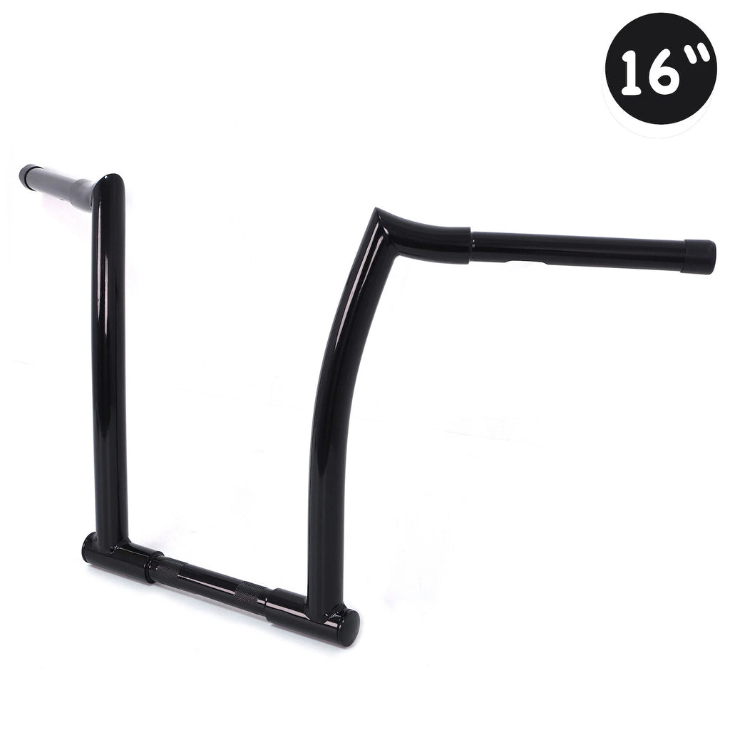 16" Black Fat Chizeled Handlebar for Harley Softail (2018–Present), Road King (1995–Present)