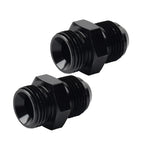 Black Aluminum AN10 Flare to 8AN ORB Male Fitting Adapter w/ O-Rings