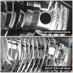 Black Housing Amber Corner Headlights for Chevy Silverado 1500 (2014–2015)