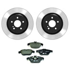 Wagner Rear Rotors & Hella Low-Met Disc Brake Pads Kit for Mercedes W204 C250 W213 E400 (2010–2020)