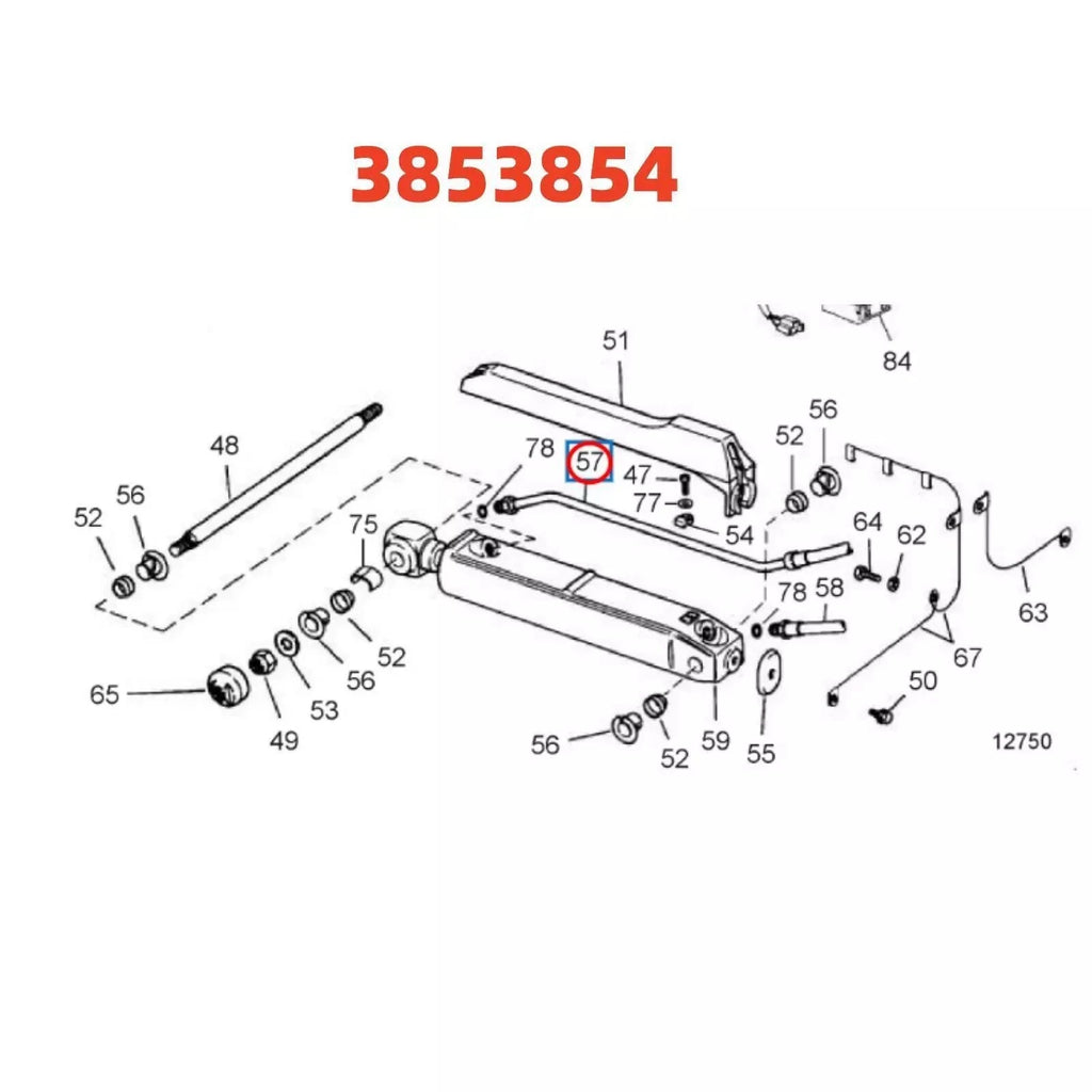 Hydraulic Trim Hose for Volvo Penta SX-C DP-S SX-SLT (3853854 985614 983946)