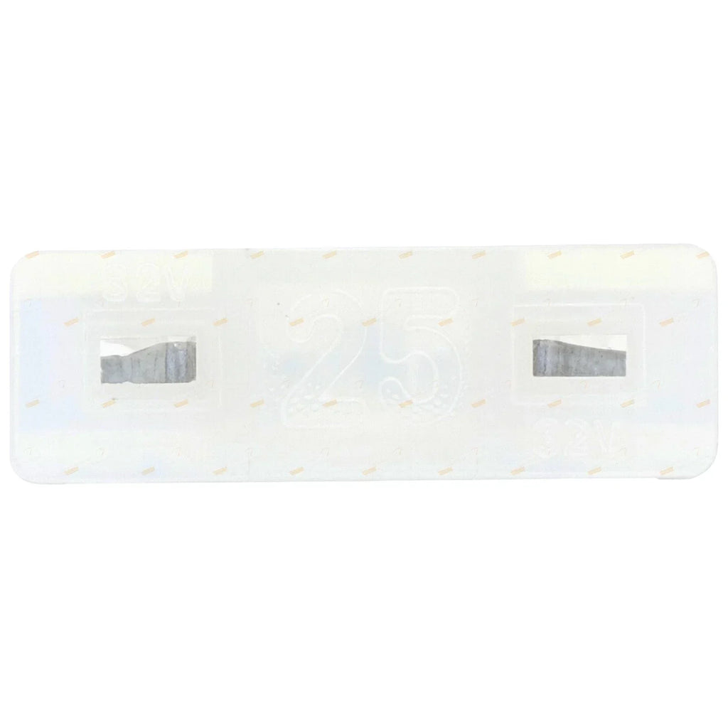 100 x Low Profile Mini Blade Fuses 25 Amp Clear