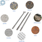 3 Pack SDS Max Bits Set for Long-Point Chisel, Scaling Chisel, Flat Chisel 16"