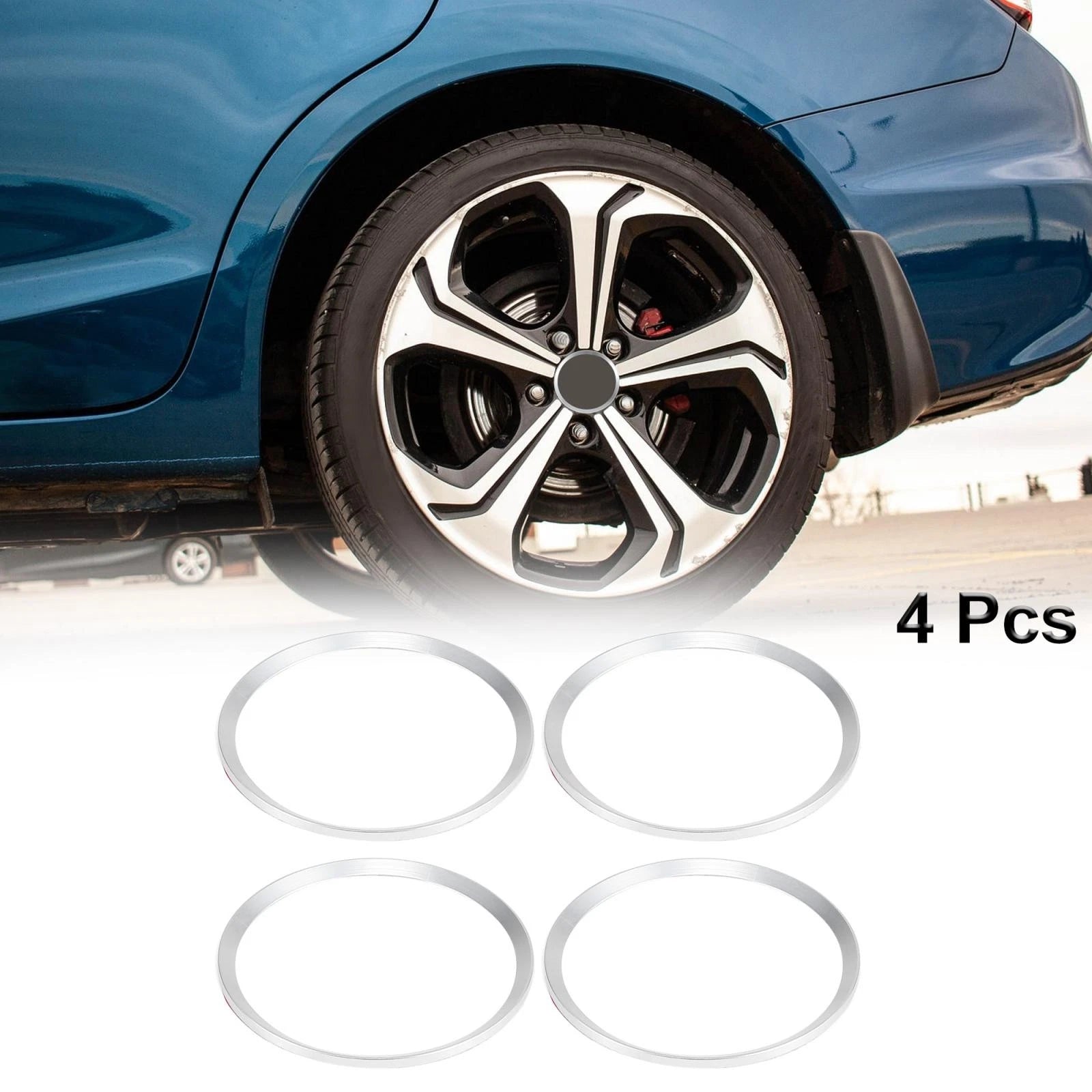 Set of 4 Wheel Rim Center Cap Hub Rings for Volkswagen (63mm)