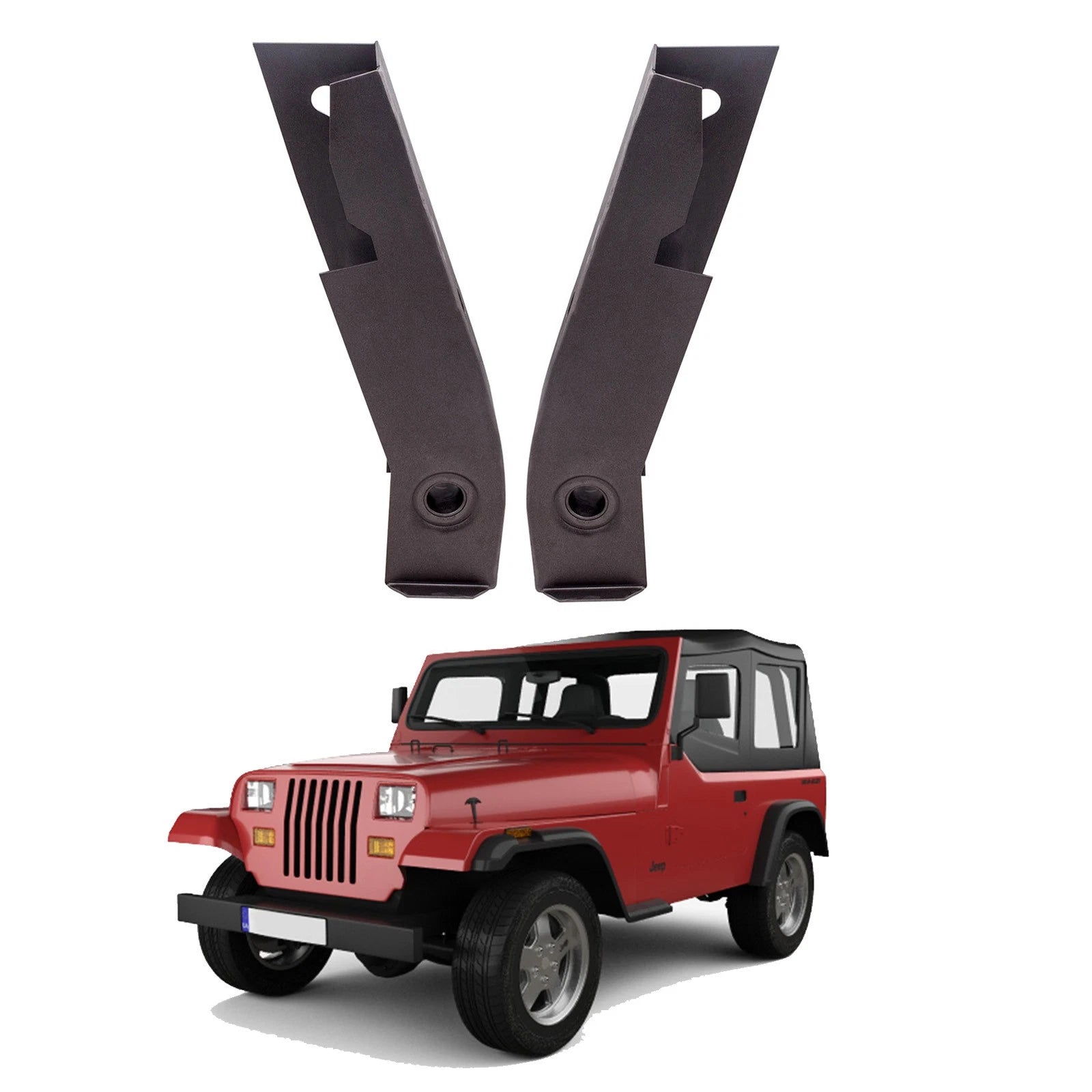 Rear Shackle Mount Frame Repair Kit for Jeep Wrangler YJ (1987–1995)