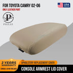 Leather Console Lid Pull Over Cover for Toyota Camry (2002–2006) Beige