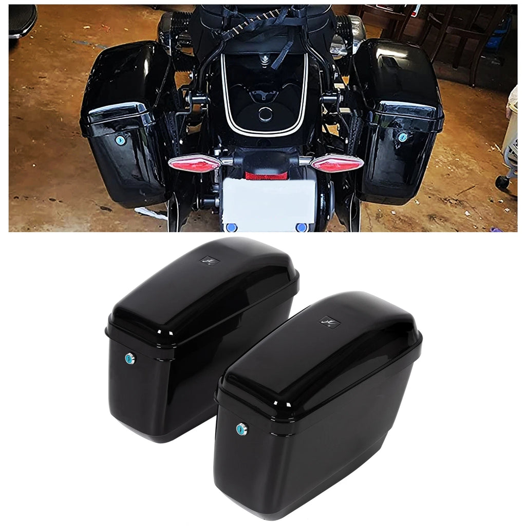 Saddle Bags for Harley Softail, Kawasaki Vulcan, Yamaha (Fits )