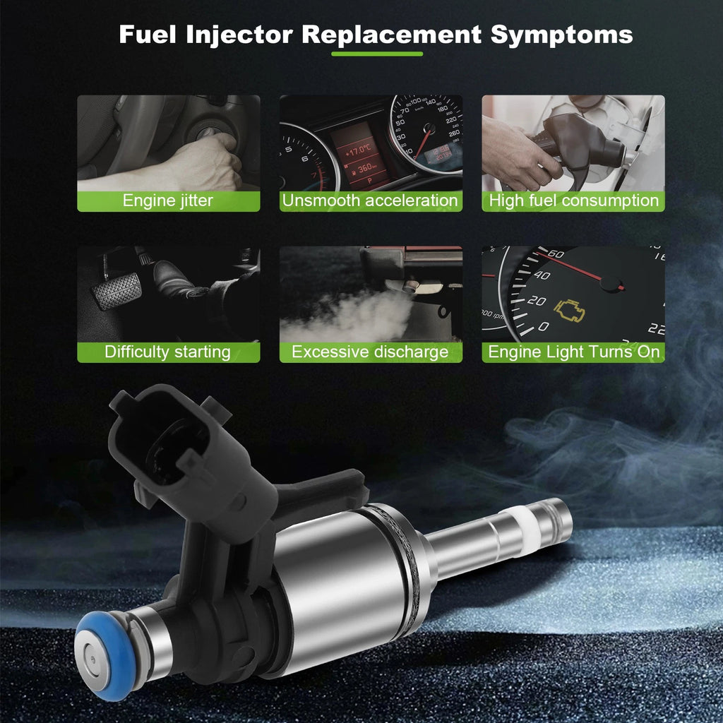 Set of 4 Fuel Injectors for Peugeot 207 (2008–2014) Mini Cooper S (2007–2009) 1.6L
