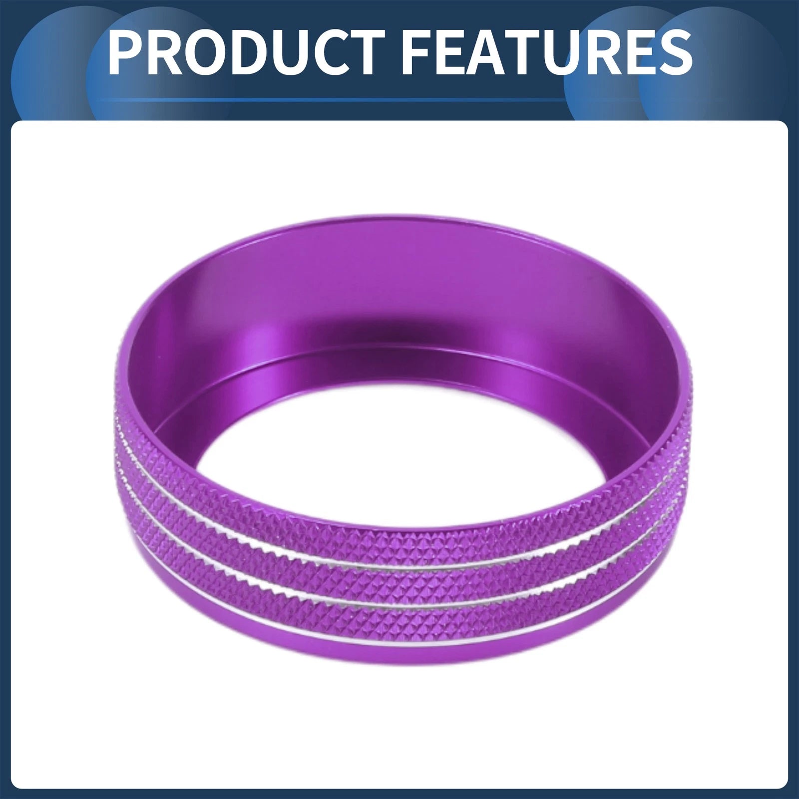 Headlight Fog Light Switch Knob Cover Ring for Dodge RAM (2018–2022) Purple 1 Pc