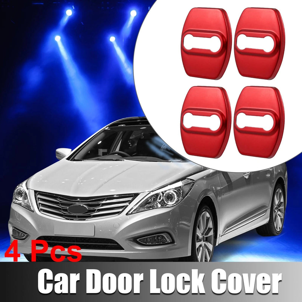 Set of 4 Door Lock Latches Covers for Hyundai Kia  Red