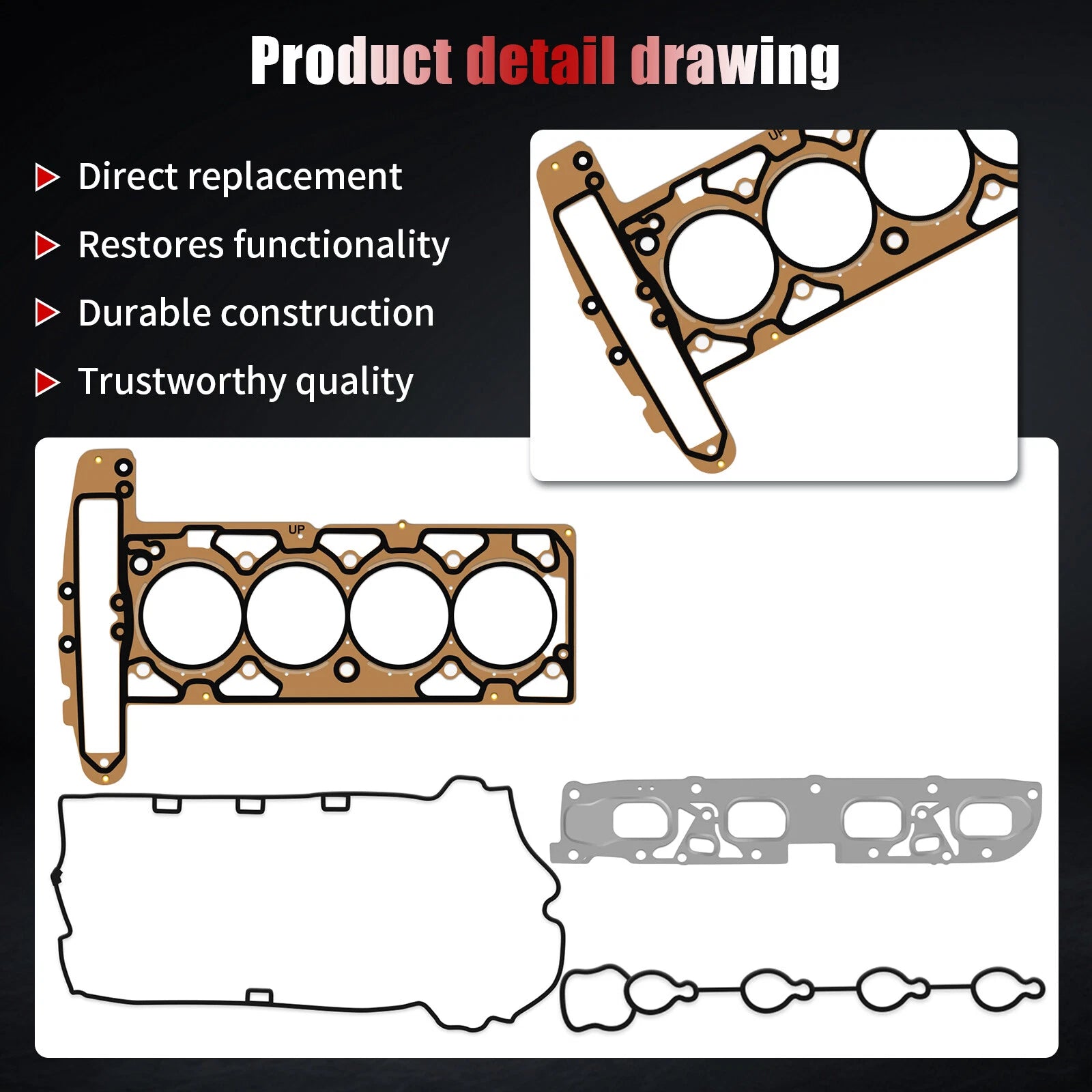 Head Gasket Set for Chevy Equinox GMC Terrain 2.4L (2010-2013)