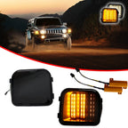 Sequential Switchback LED Smoke Front Corner Signal Lamp for Hummer H3 (2006–2010)