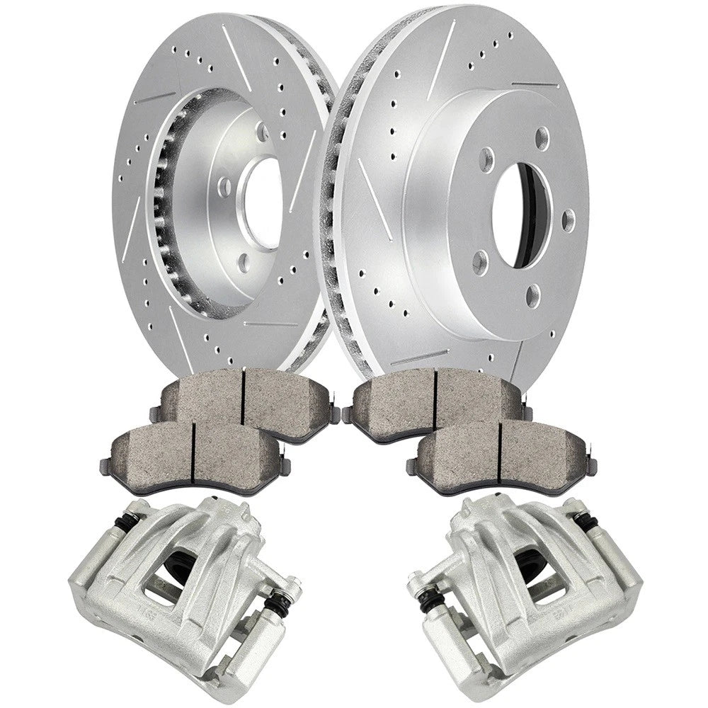 Front Left Right Brake Calipers Rotors Ceramic Pads for Jeep Liberty (2002–2007)