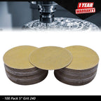 Set of 100 Hook Loop Sanding Discs 5" Grit 240
