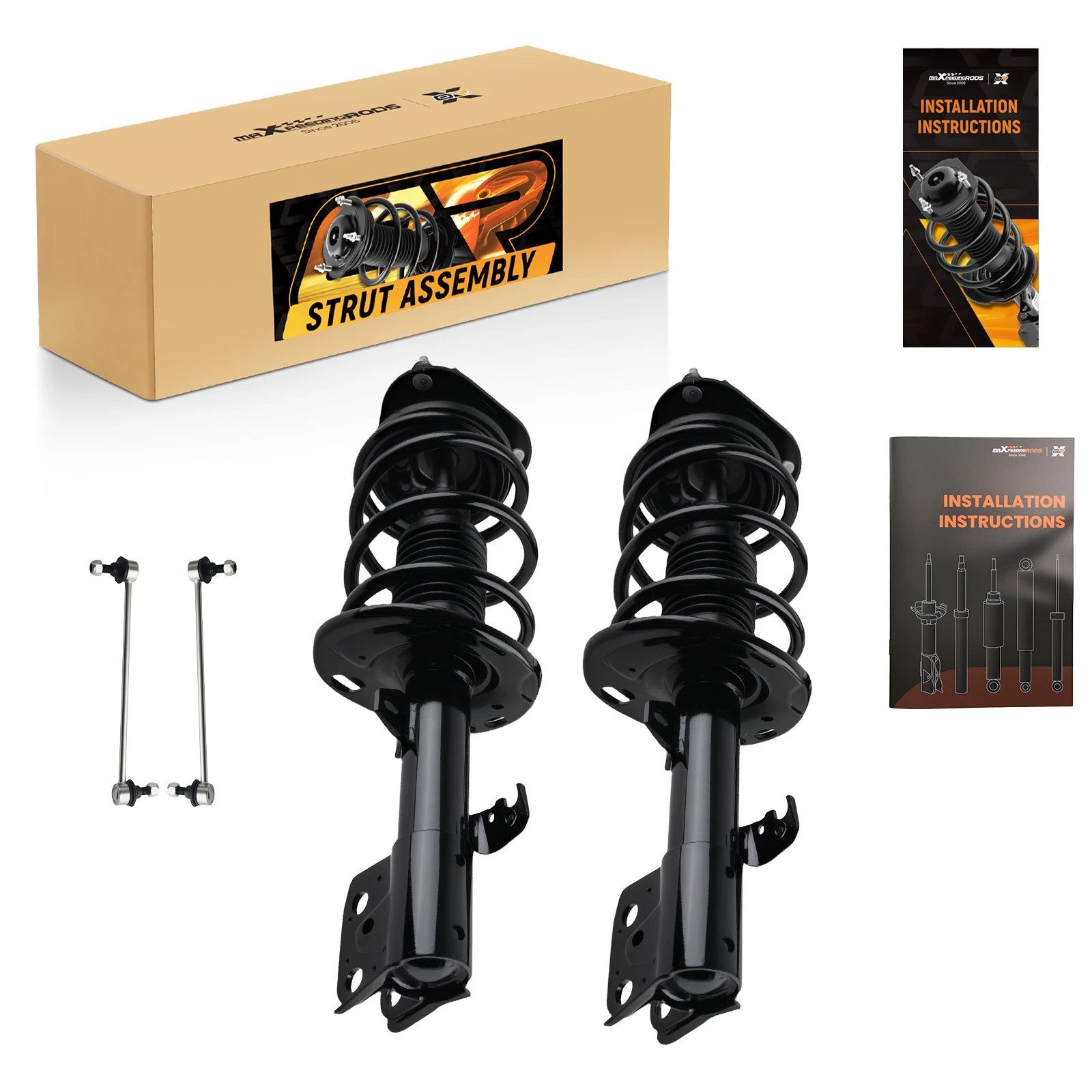 Front Complete Struts Sway Bars Link w/Coil Springs for Toyota Corolla (2014–2019)