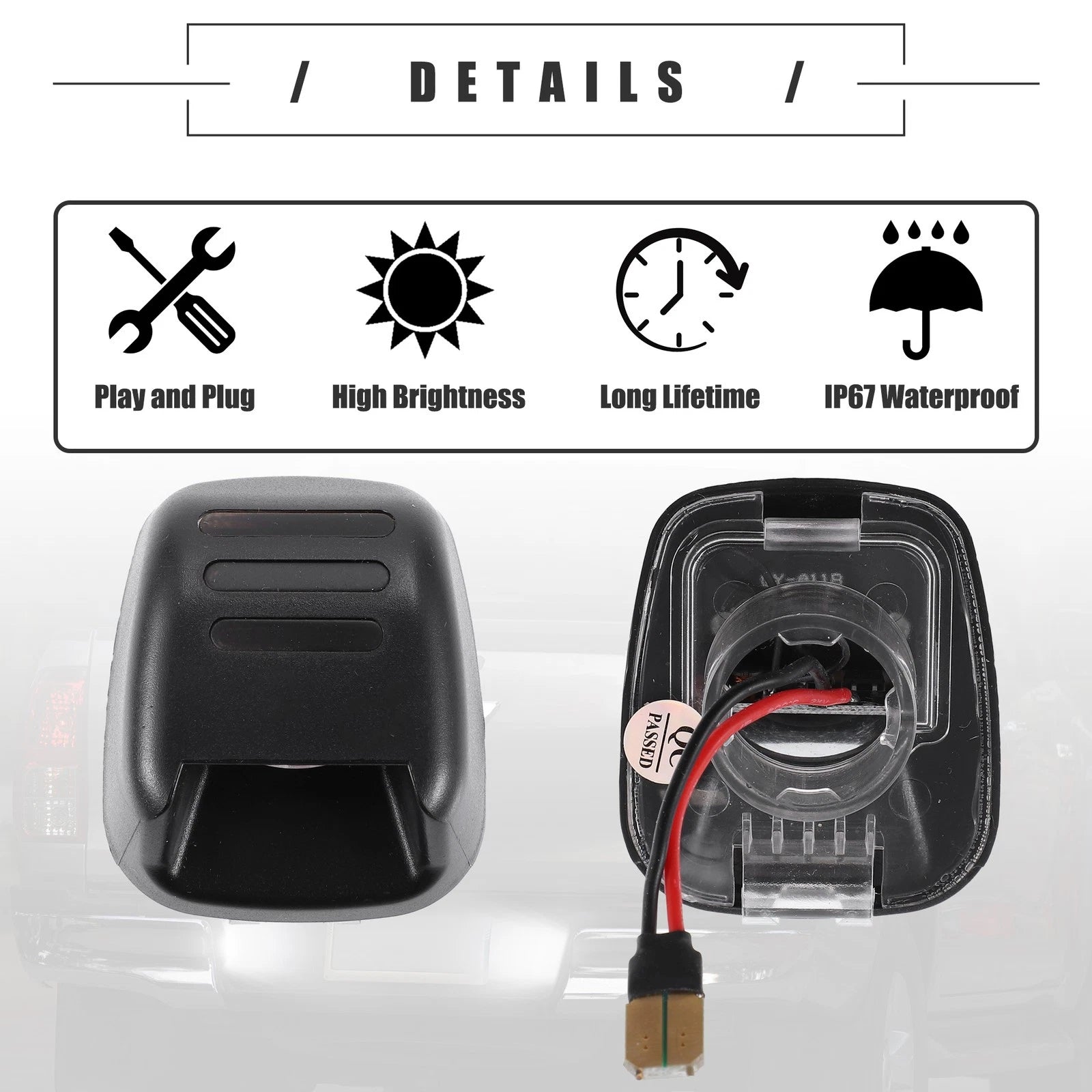 Rear LED License Plate Light 26510ZP50A for Nissan Frontier (2006–2021)