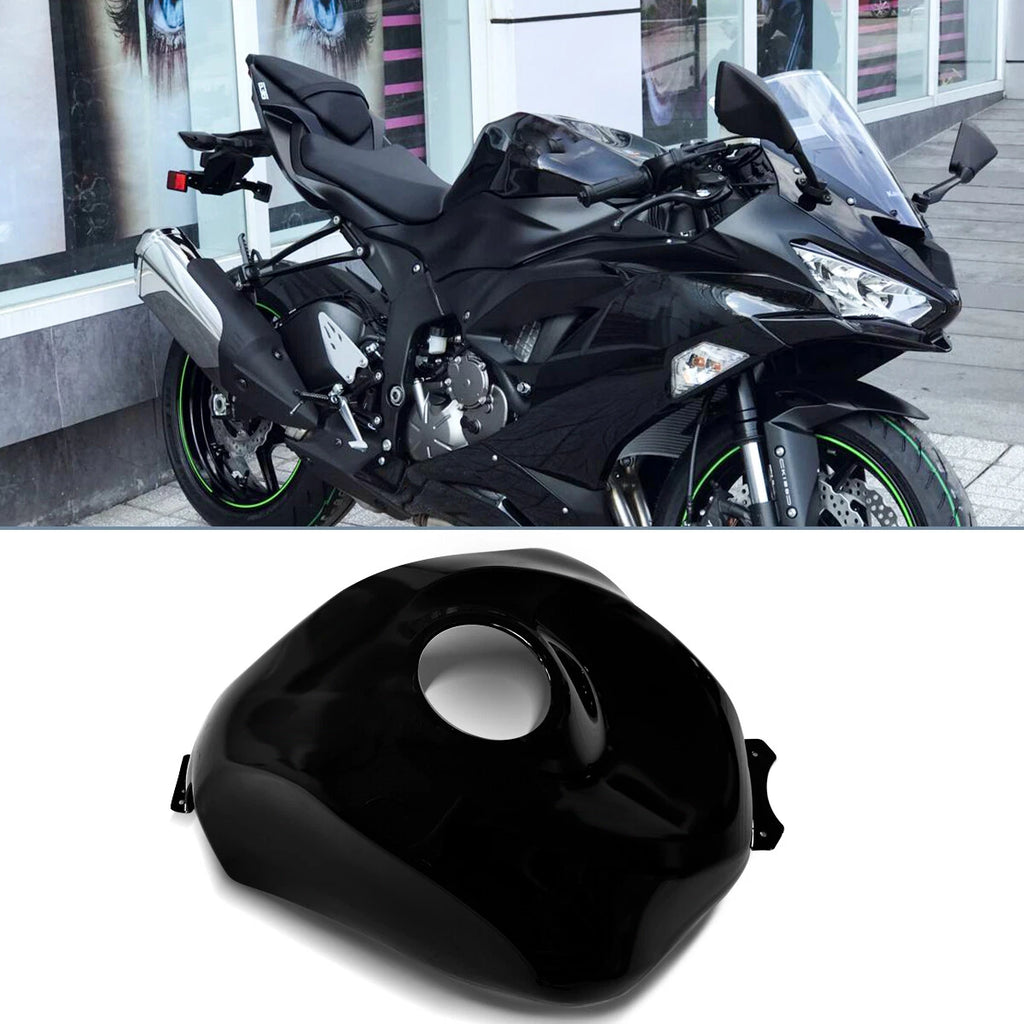 Glossy Black Gas Fuel Tank Cover for Kawasaki Ninja ZX6R (2019–2023)