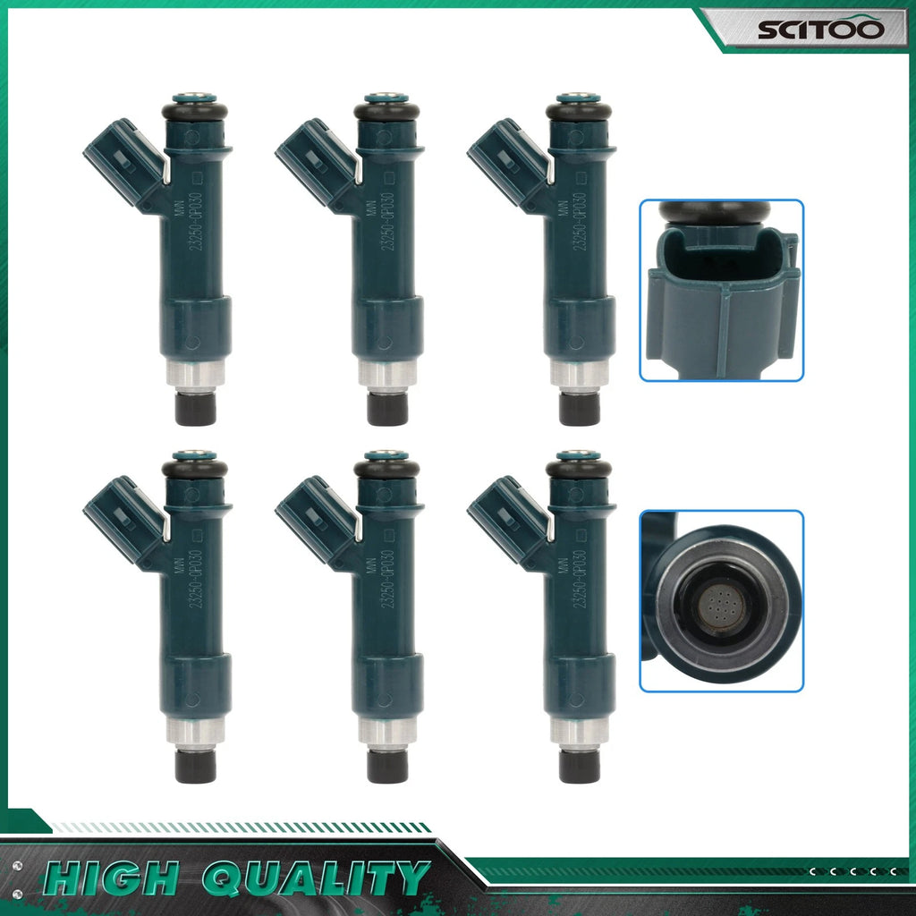 Set of 6 Fuel Injectors for Toyota Tundra 4.0L (2007–2011) Tacoma 4.0L (2006–2015)