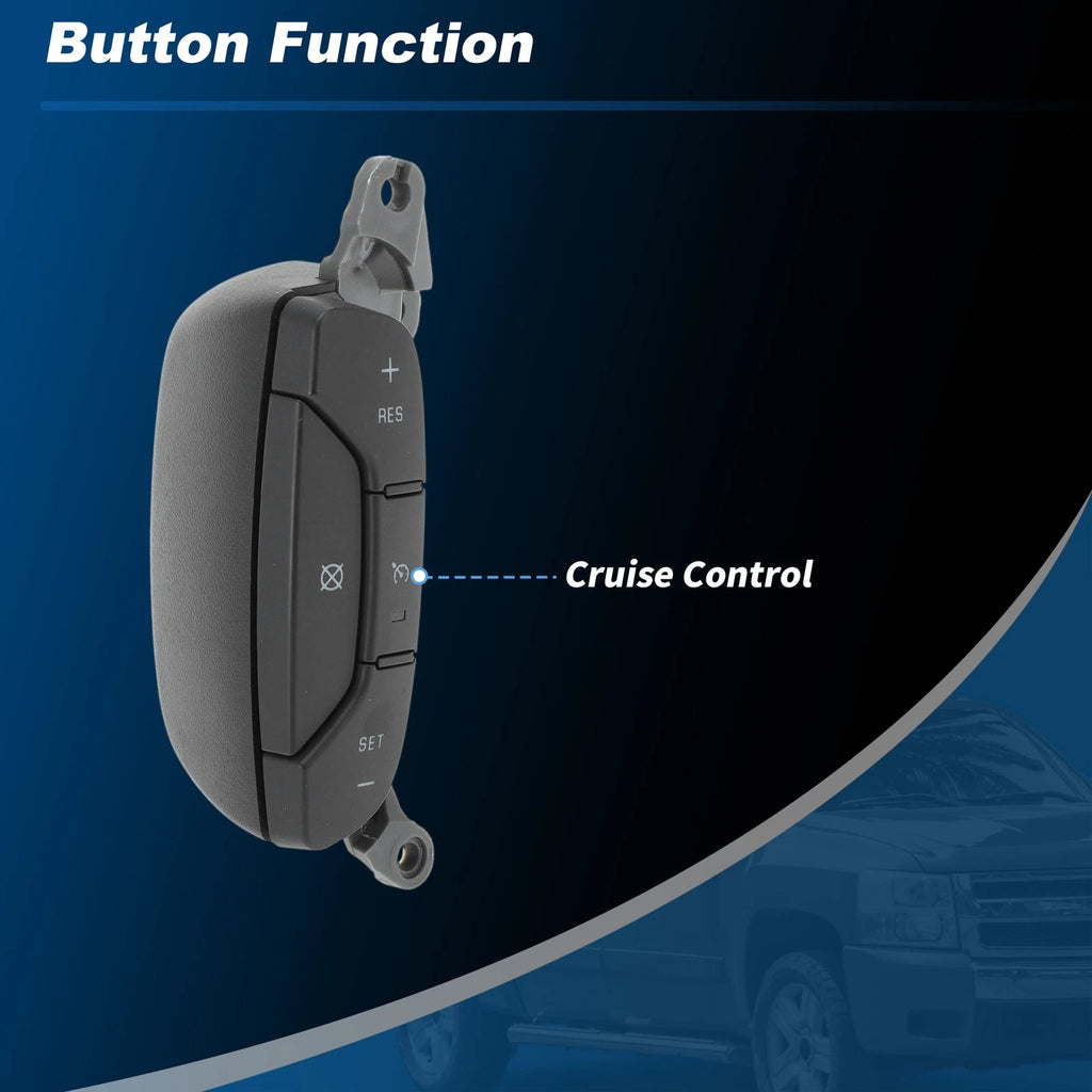 Left Steering Wheel Cruise Control Switch for Silverado Sierra (2007–2014) No. 15819309