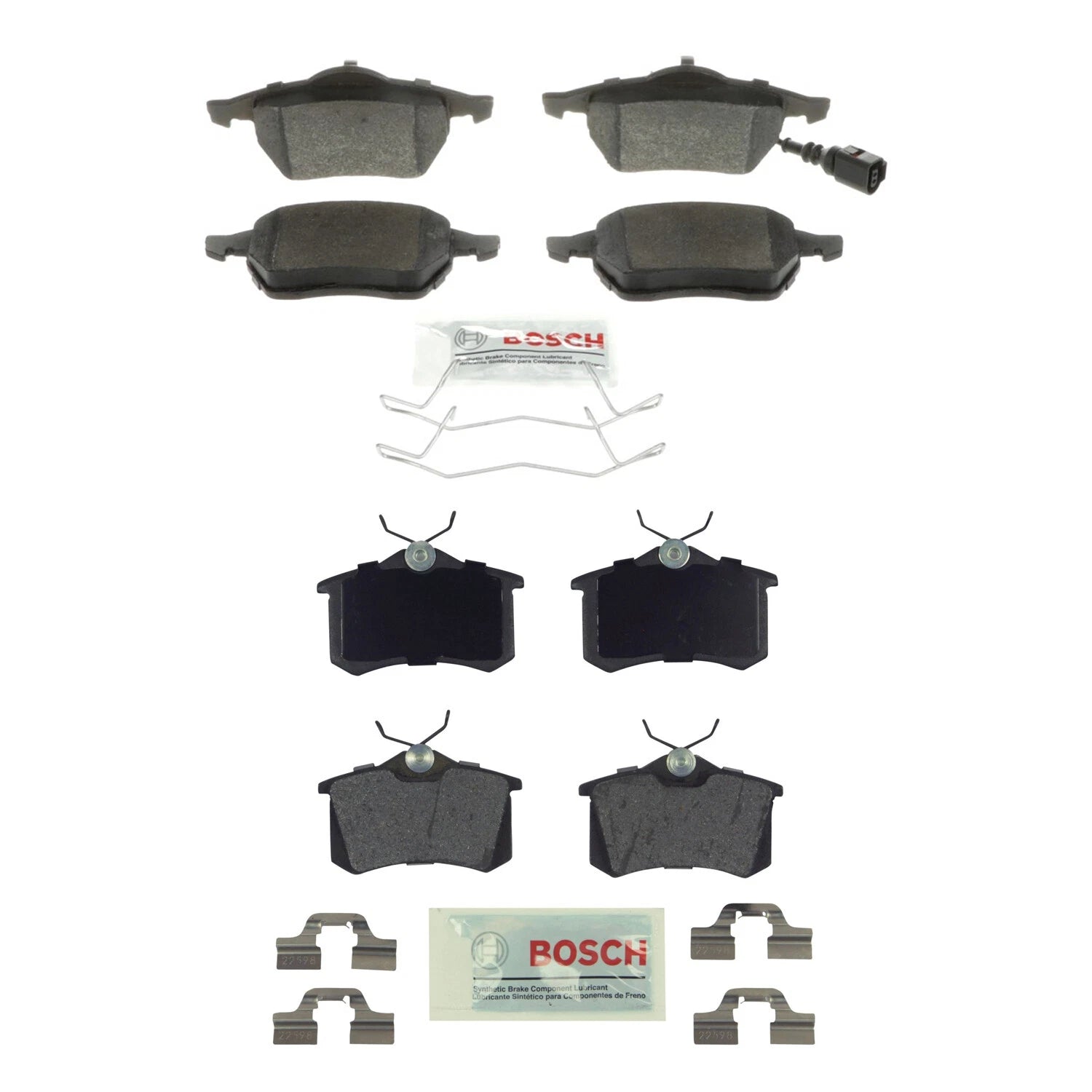 Bosch Blue Disc Brake Pad Kit for Audi A6, TT Quattro, VW Beetle, Golf (–)
