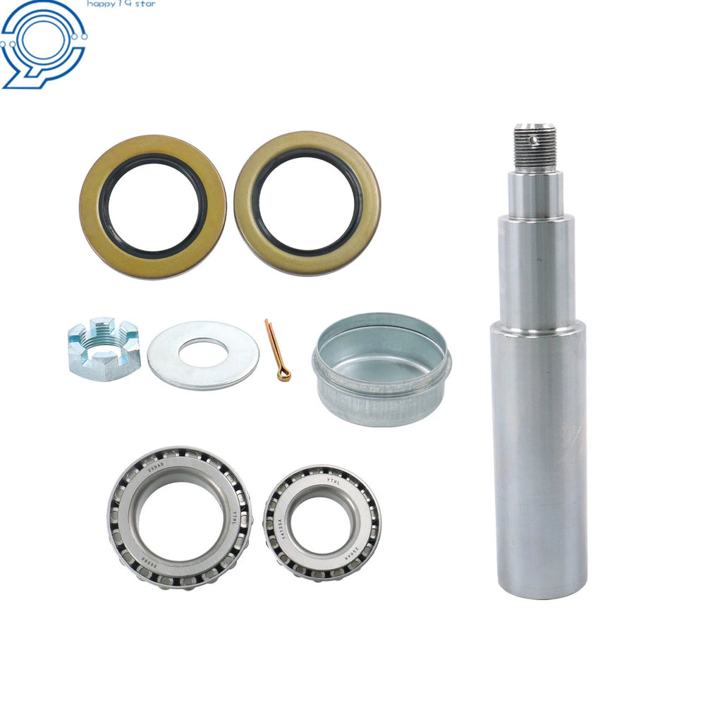 8-Lug 6.5" Wheel Hub Kit for Round Spindle and Bearing (Fits Various Models)
