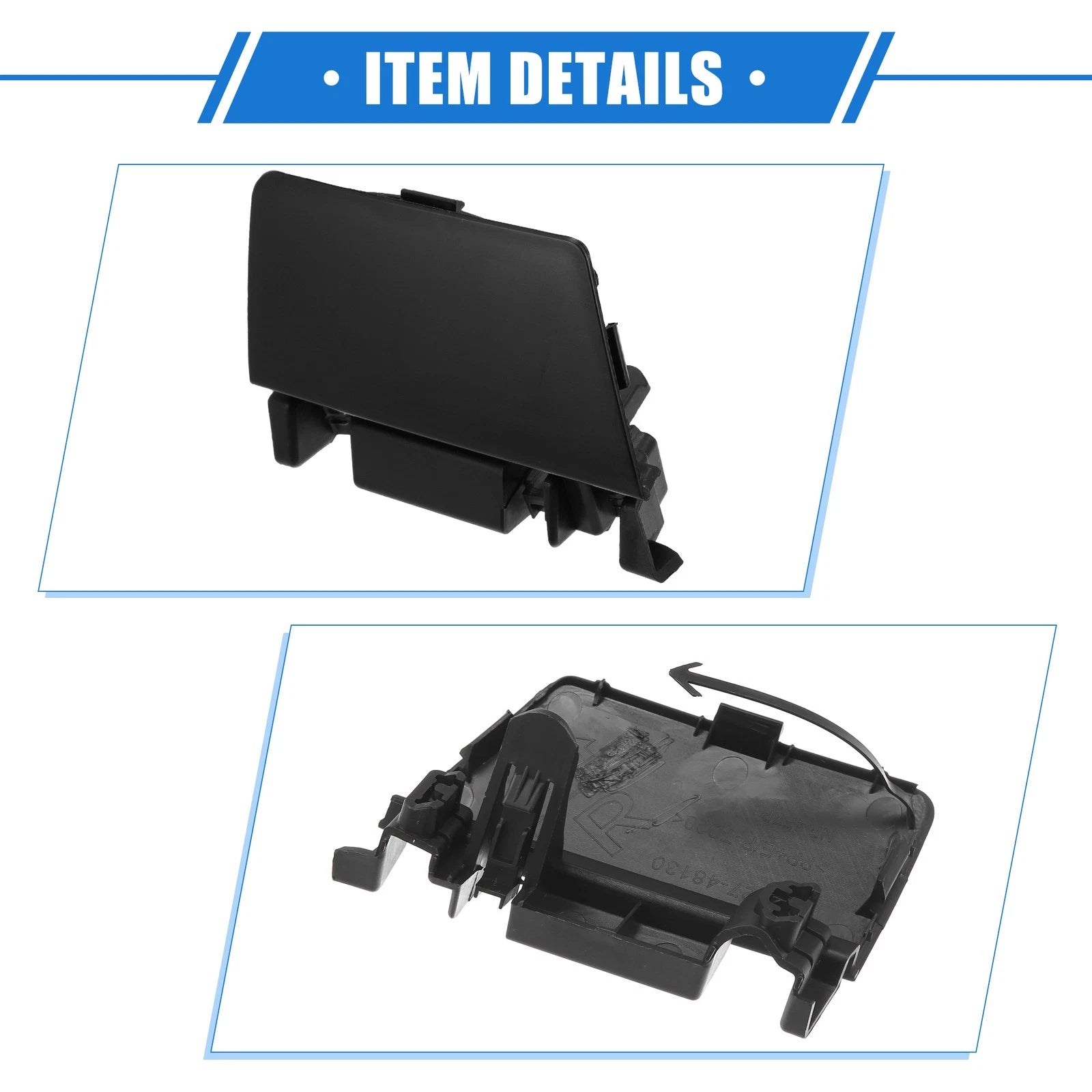 Tow Hook Eye Hole Cover for Lexus RX350 (2015) - Plastic Black Right 732324921630