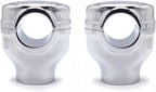 Chrome 2" Risers 1.25" Handlebar Top Clamps for Harley Dyna (2006–2020)