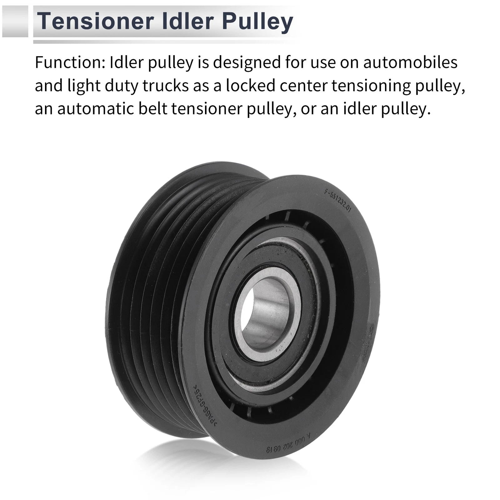 Drive Belt Idler Pulley for Chevrolet Cobalt (2005–2007) 059903341E Plastic