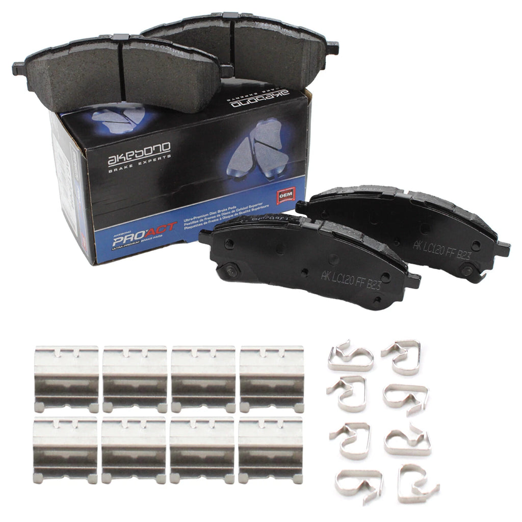 Set of 4 Akebono ProACT Rear Ceramic Brake Pads for Ford Ranger (2019–2023)