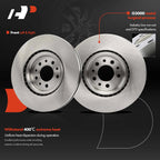 Front Disc Brake Rotors & Ceramic Pads for Jeep Cherokee (2014-2022)