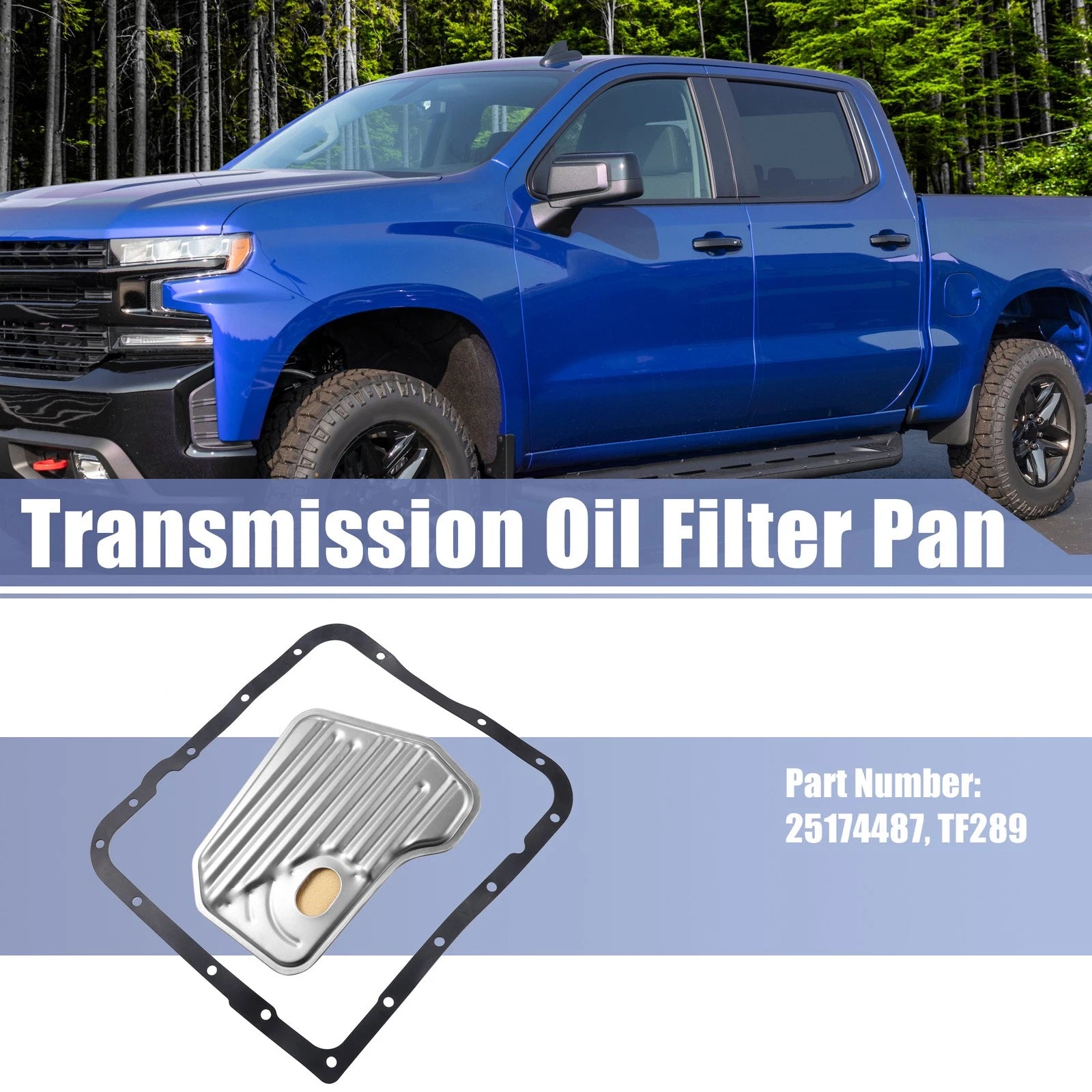 Set of 1 Transmission Filter Oil Pan Gasket for Chevrolet (1999–2013) 25174487 TF289
