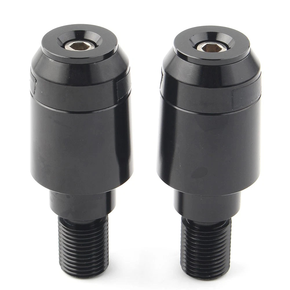 Pair CNC Black Handle Bar Hand Grips End Plug Slider for Yamaha XSR900 (2016–2023)