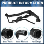 Radiator Hose for Volkswagen Golf SportWagen (2015–2019) 5Q0122101CF Black