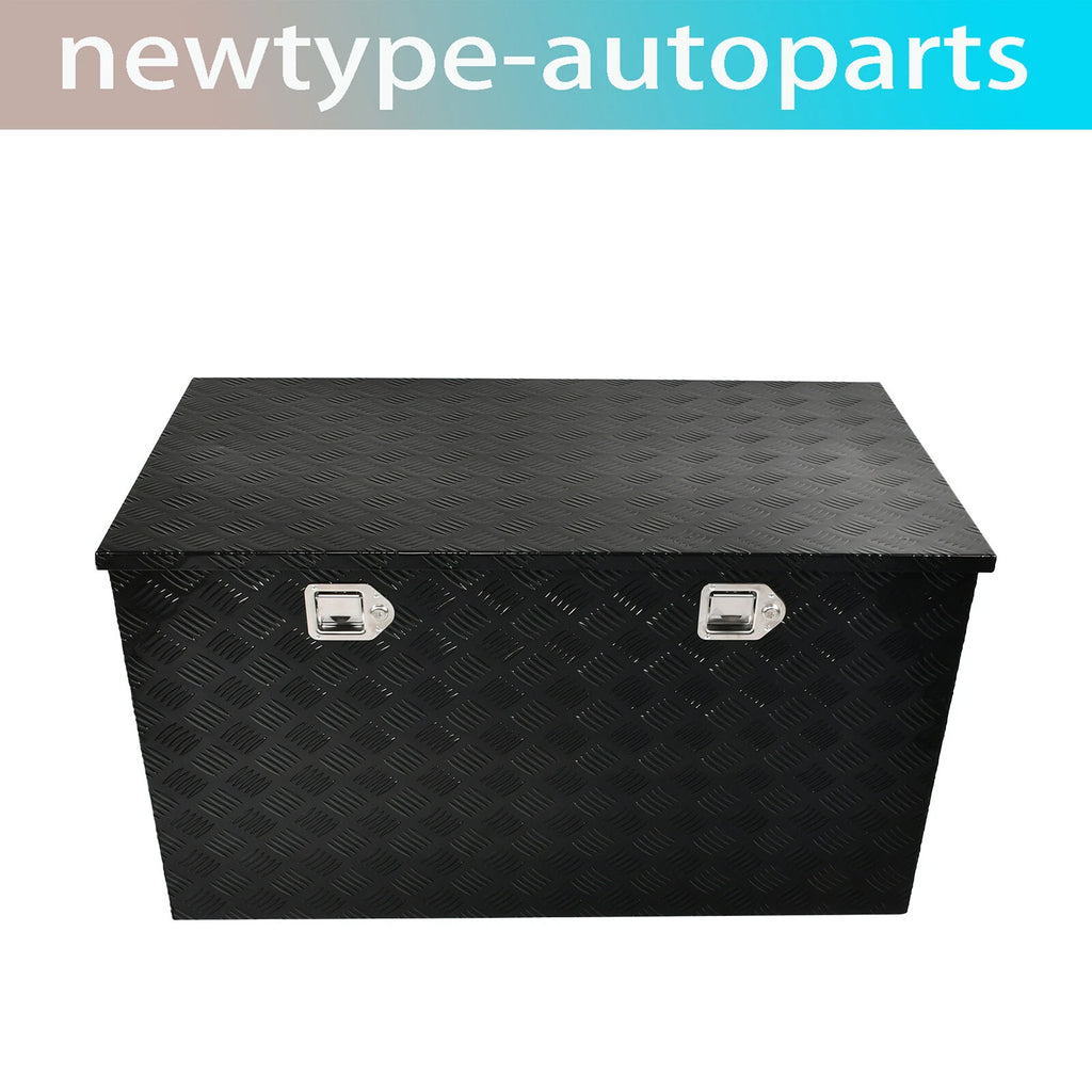 Tool Box for Pickup Truck (44"X24"X24") - Black Aluminum, Lock & Key