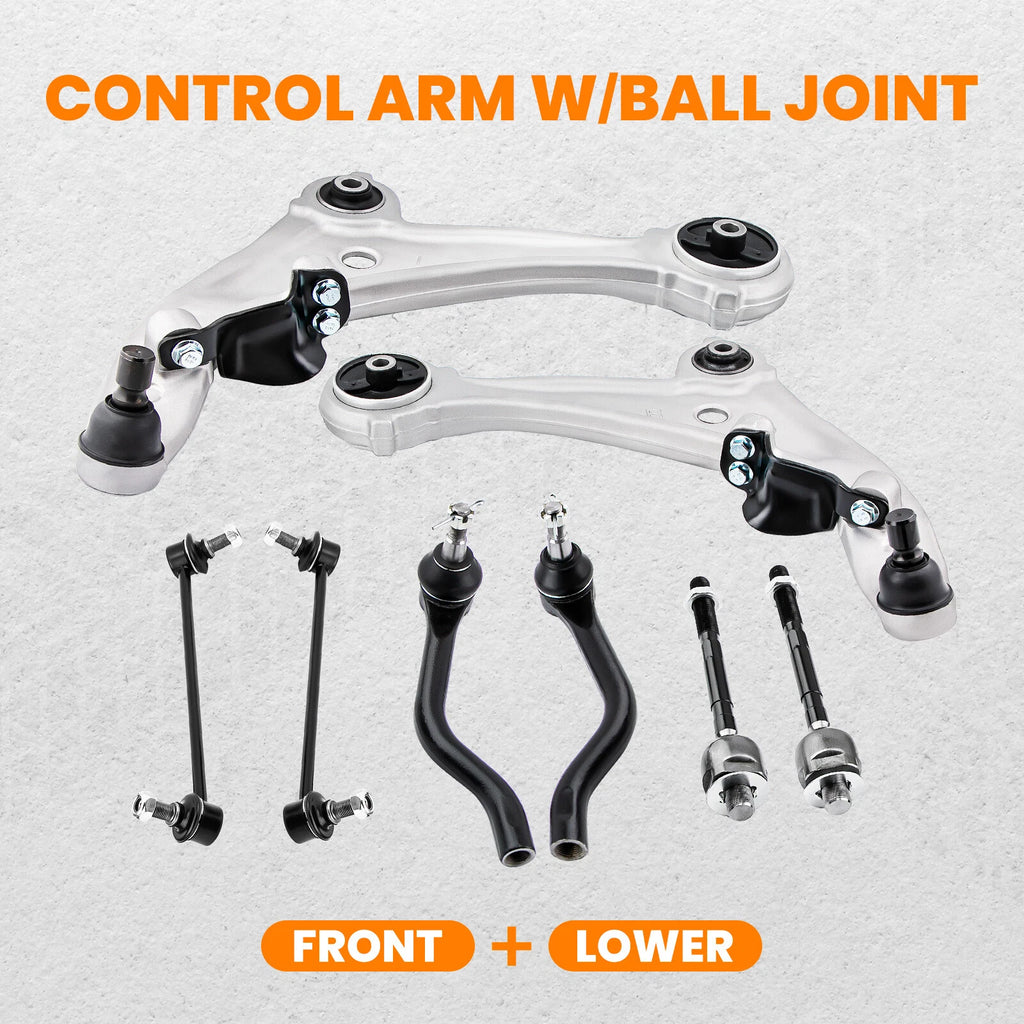 Set of 8 Front Suspension Lower Control Arms for Nissan Altima (2007–2012)