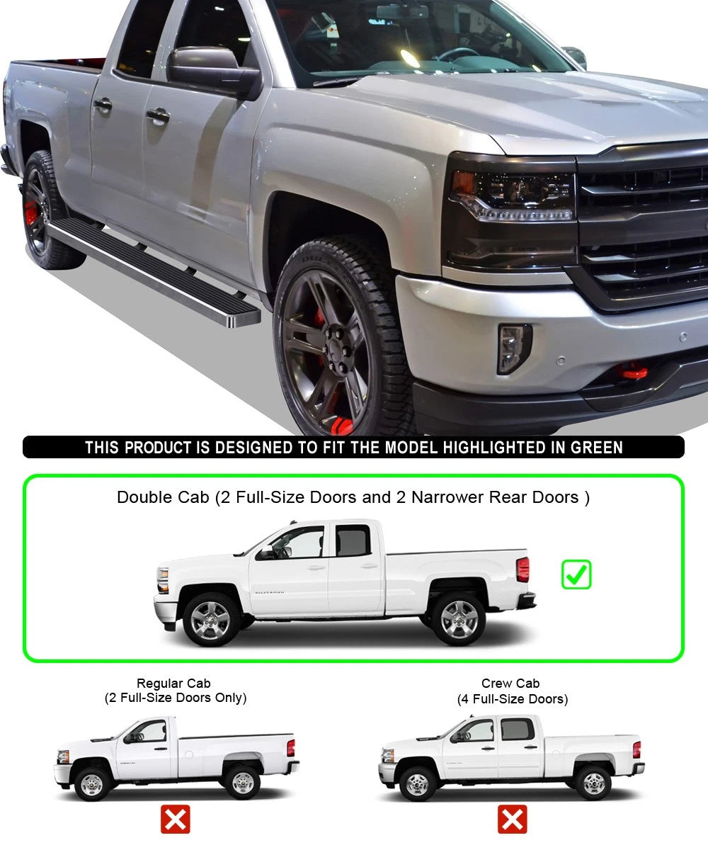 Running Boards 6" for Chevrolet Silverado GMC Sierra (2007-2018)