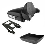 Chopped Trunk Backrest Pad Mount Rack for Harley Touring (2014–2026)