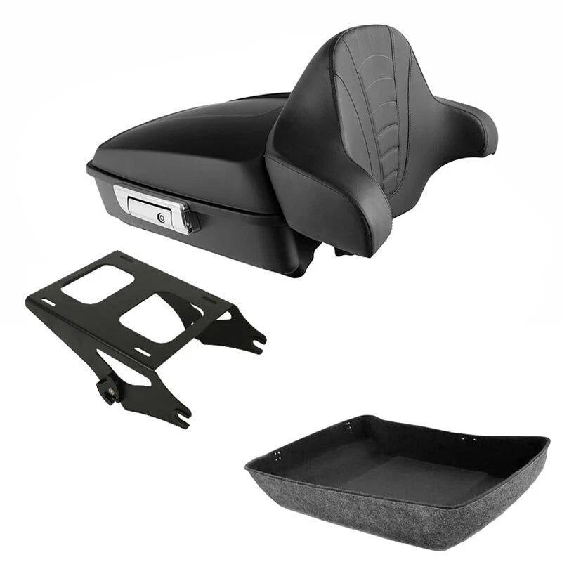 Chopped Trunk Backrest Pad Mount Rack for Harley Touring (2014–2026)