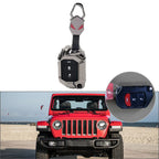 Black 3-Button Smart Keyless Remote Key Fob Cover for Jeep Wrangler (2018-2024)