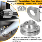 2" Swivel Base Floor Mount for Universal Steering Column (2.5" Drop)